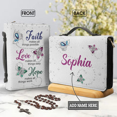 Faith Butterfly Faith Love Hope Bible Cover