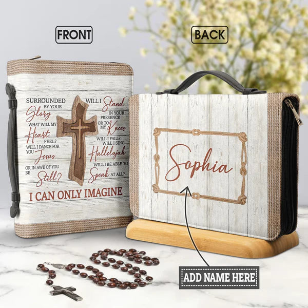 Faith I Can Only Imagine Wooden Cross Bible Cover