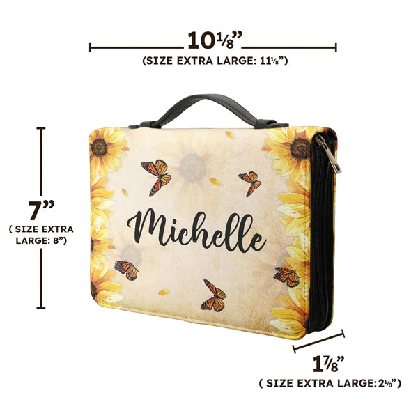 Bible Emergency Number Butterfly Sunflower Bible Cover