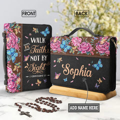 Walk By Faith Not By Sight Flower Bible Cover