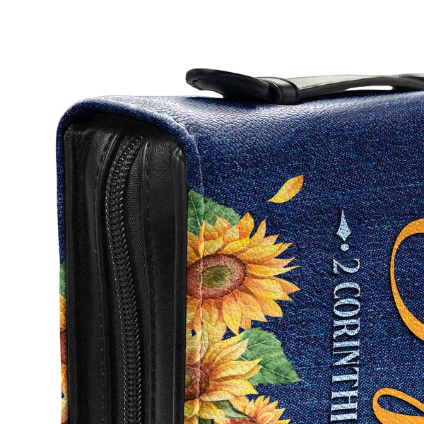 Walk By Faith Not Butterfly Sunflower Bible Cover