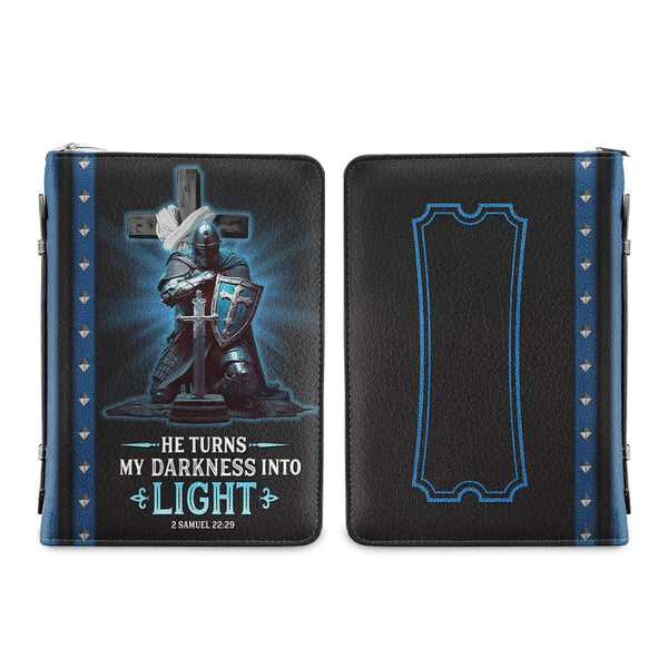 He Turns My Darkness Into Light Bible Cover