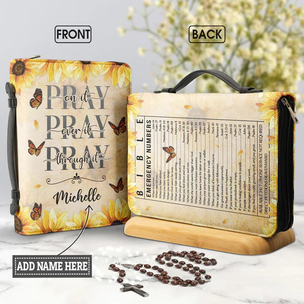 Pray On It Pray Over It Bible Cover