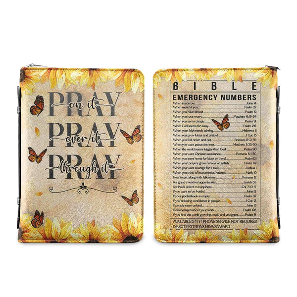 Pray On It Pray Over It Bible Cover