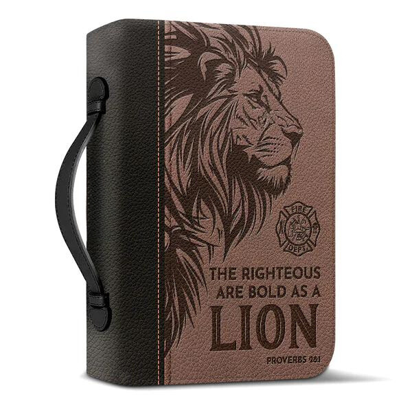 Firefighter The Righteous Are Bold Bible Cover