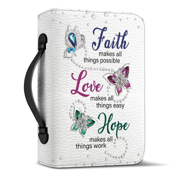 Faith Butterfly Faith Love Hope Bible Cover