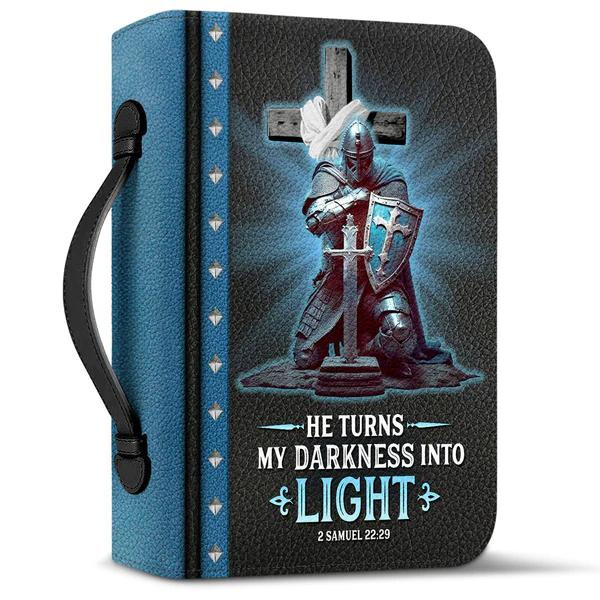 He Turns My Darkness Into Light Bible Cover