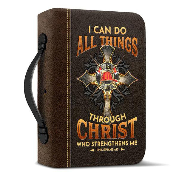 Firefighter I Can Do All Things Bible Cover