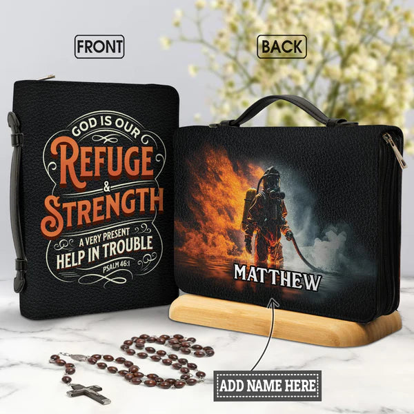 Firefighter God Is Our Refuge Bible Cover