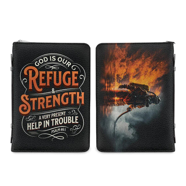 Firefighter God Is Our Refuge Bible Cover