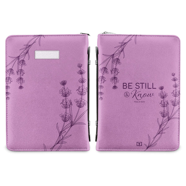 Be Still And Know - Lavender Bible Cover