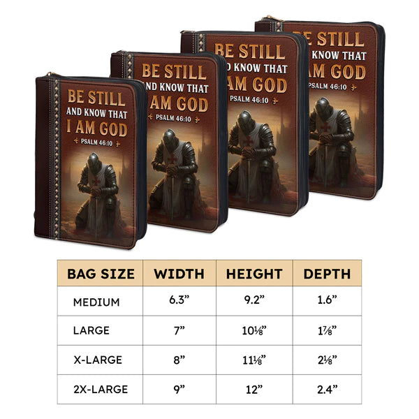 Be Still And Know That I Am God Knights Templar Bible Cover