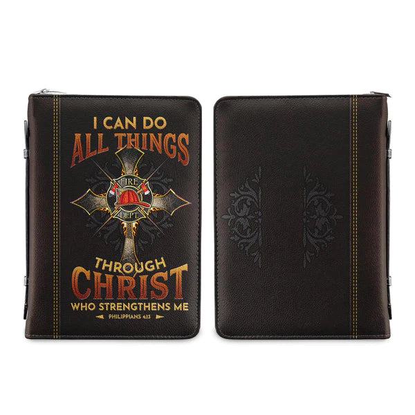 Firefighter I Can Do All Things Bible Cover