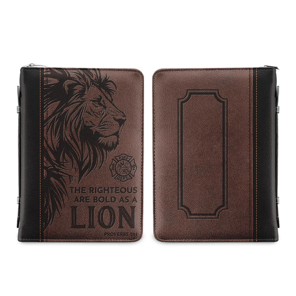 Firefighter The Righteous Are Bold Bible Cover