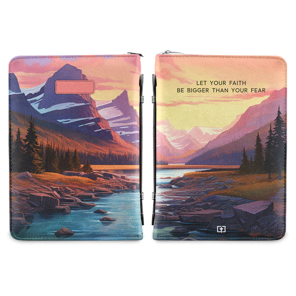 Let Your Faith Be Bigger Than Your Fear Glacier Bible Cover