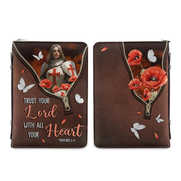 Trust Your Lord With All Your Heart Knights Templar Bible Cover