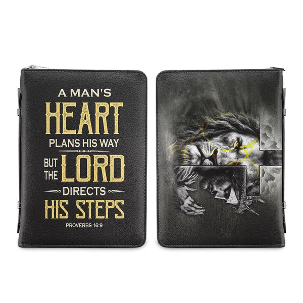 A Man's Heart Plans His Way Proverbs 16:9 Bible Cover