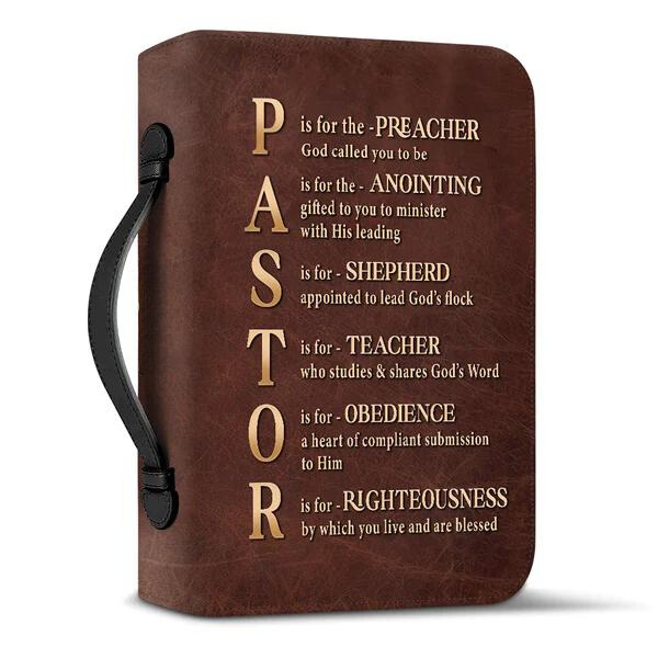 Pastor Preacher Anointing Shepherd Bible Cover