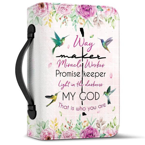 Way Maker Miracle Worker Hummingbird Flower Bible Cover