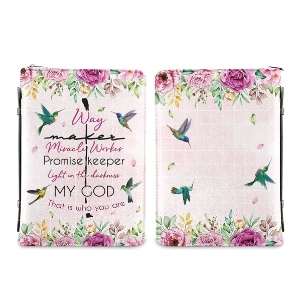 Way Maker Miracle Worker Hummingbird Flower Bible Cover