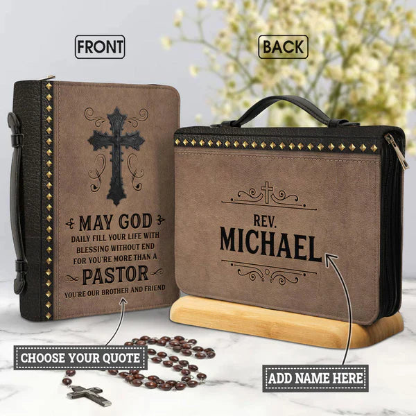 Pastor Cross Faith Bible Cover